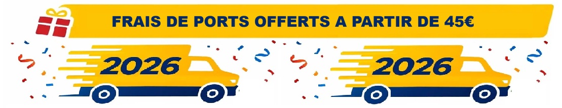 Frais de port offerts dès 45 euros